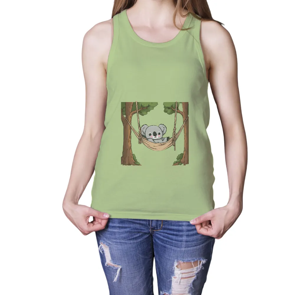 Custom T-Shirt Printing: Cozy Koala Hammock - Artistic Designs|4th of july shirts cute