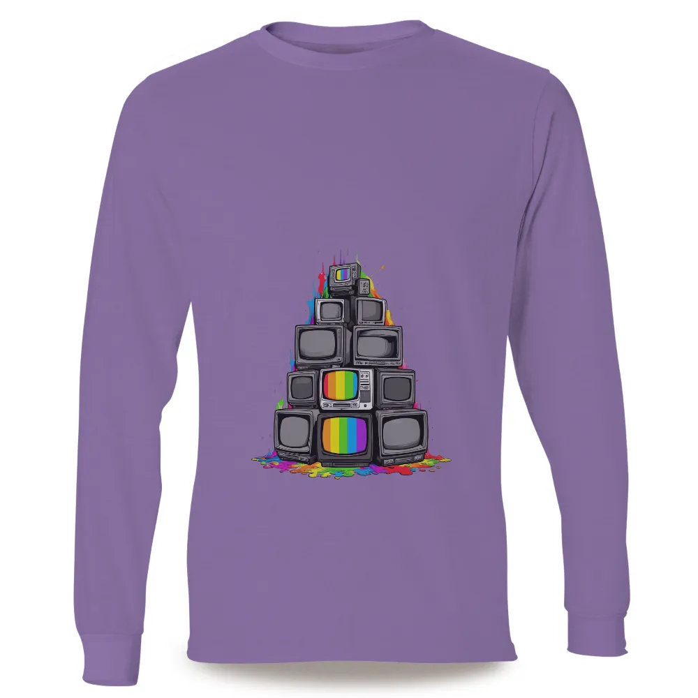 Vintage Television Rainbow Pop Culture Art|happy rainbow t shirt