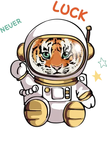 T-Shirts Pattern: Tiger Astronaut Dreaming of Space