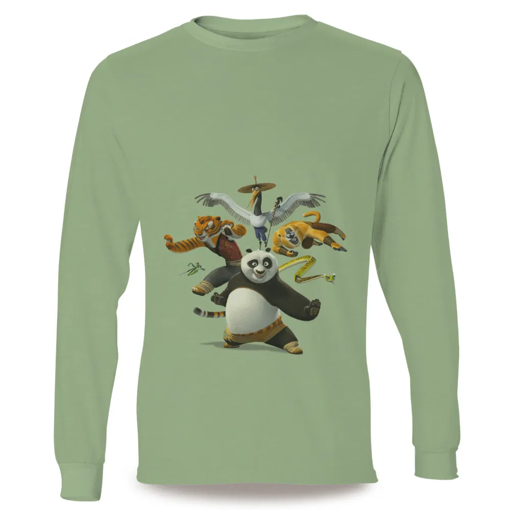 Kung Fu Panda TShirt Design: The Furious Five and Po|paul smith monkey halo t shirt