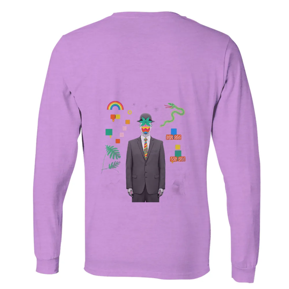 Tee Shirt Printing: Surrealism Meets Modern Fantasy|Man in suit with abstract face