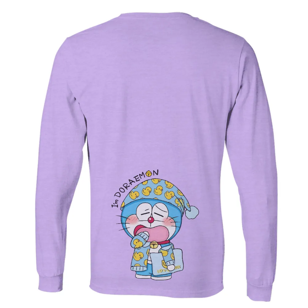 Tee Shirts Printed: Doraemon Sleepy Night in Pajamas|it's not cartoon it's anime shirt