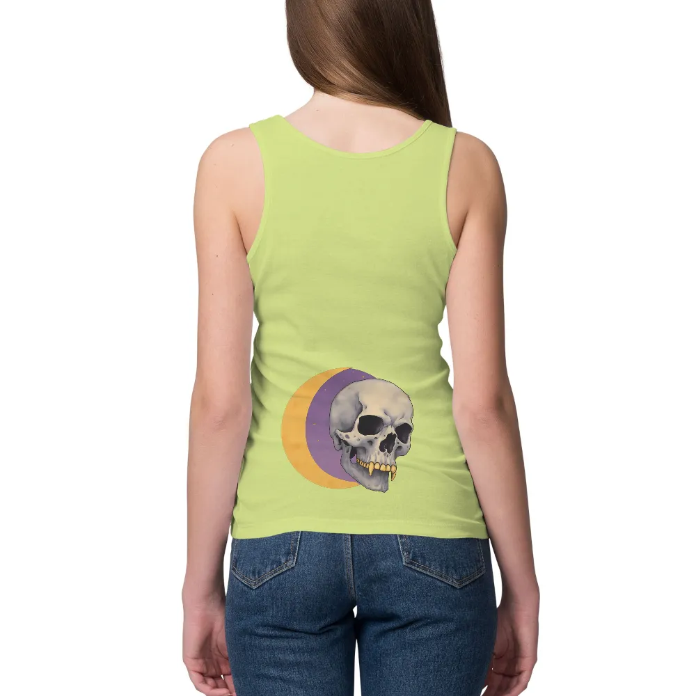 Graphic Tees: Crescent Moon and Skull - Embrace the Duality of Life|dallas stars tickets 2022