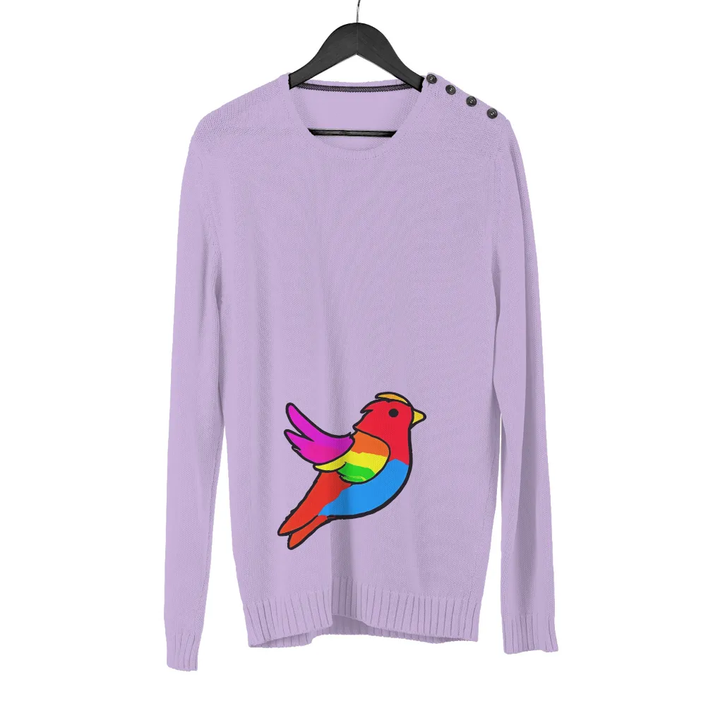 Rainbow Bird: A Symbol of Unity and Diversity | TShirt Printing|rainbow big sister shirt