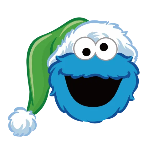 T-Shirts Design: Festive Cookie Monster - Pop Culture & Nostalgia