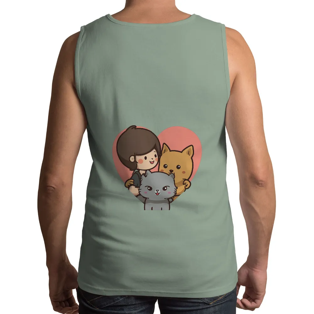 Tee Shirts Printed: Heartfelt Love with Cats|music art love happiness t shirt