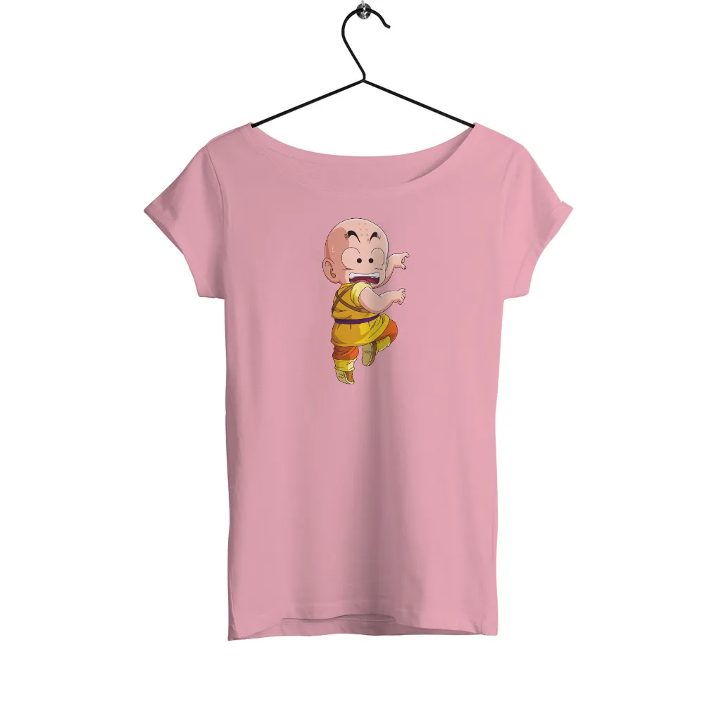 Custom T-Shirt Printing: Cheerful Krillin from Dragon Ball|mr po dragon ball