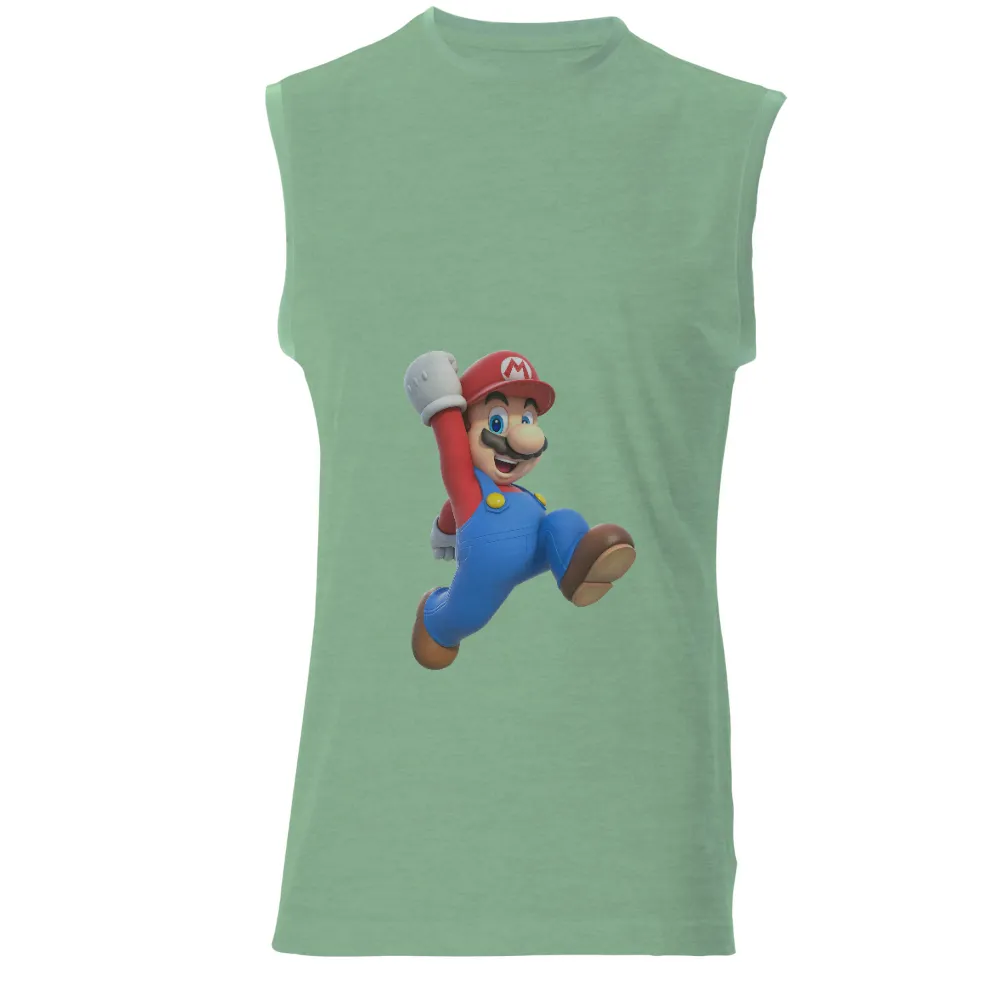 T-Shirts Design: Iconic Mario Adventure|retro summer linen shirt