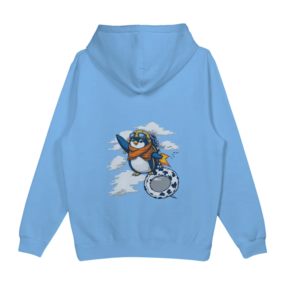 Custom Tee Shirts: Penguin Aviator Adventure| Tire with snow spots