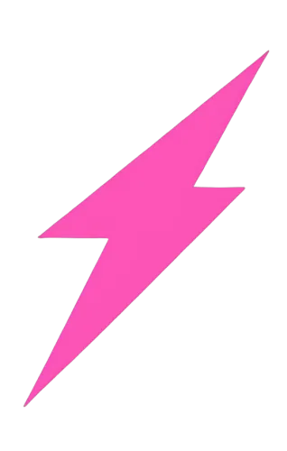 Tee Shirts Printed: Pink Lightning Bolt - Symbol of Hope and Resilience