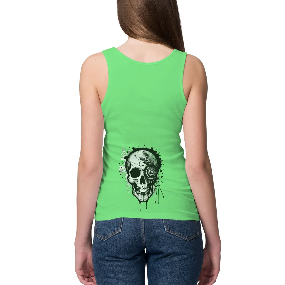 Graphic Tees: Skull Vortex - Artistic Designs in Pop Culture and Cyberpunk|neon shirt cotton on