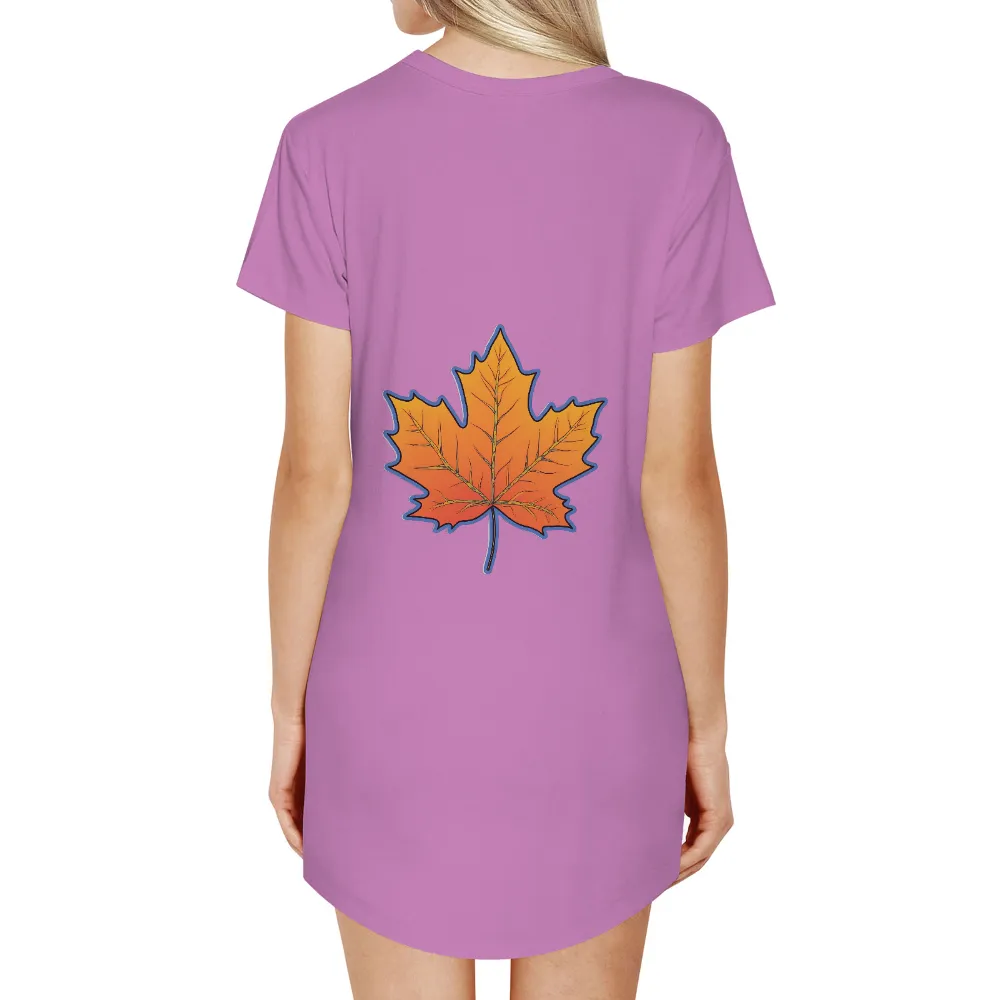 T-Shirts Custom: Autumn Maple Leaf - Unique Artistic Design|autumn falls white shirt