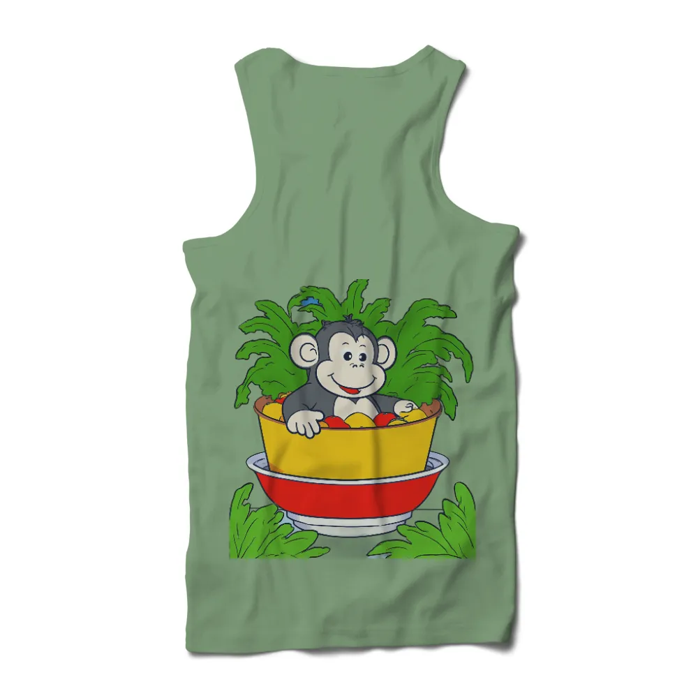 Tee Shirts Printed: Max's Jungle Adventure - Monkey in a Fruit Bowl|roblox monkey t shirt