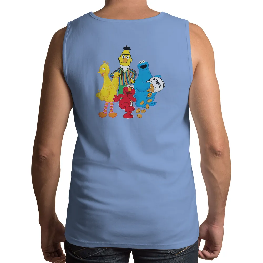 Sesame Street Characters T-Shirts Design: Spread Joy with Big Bird, Bert, Elmo, and Cookie Monster|cookie monster red sox shirt