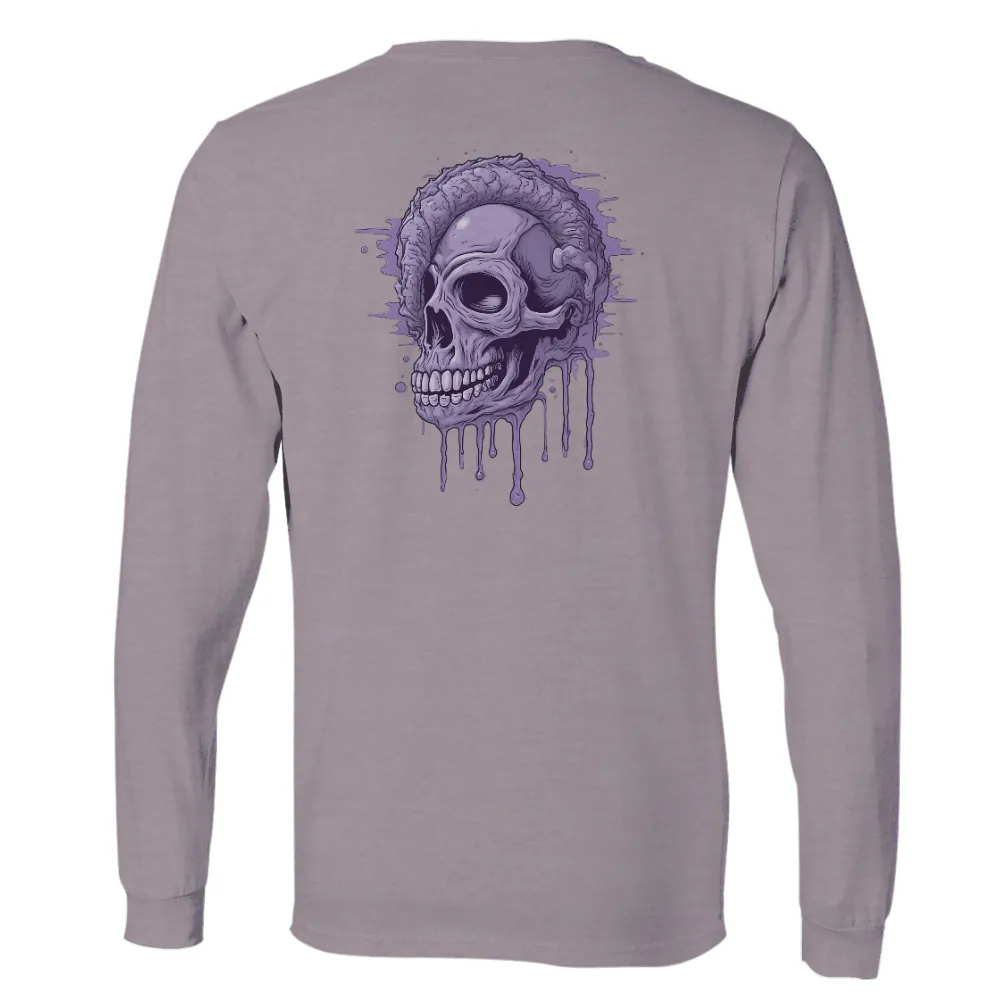 T-Shirts Pattern: Mind's Drip - A Skull with Exposed Brain|roblox skull shirt