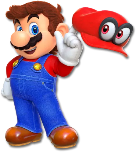 Customized Tee Shirts: Mario and Cappy - Friendship and Adventure