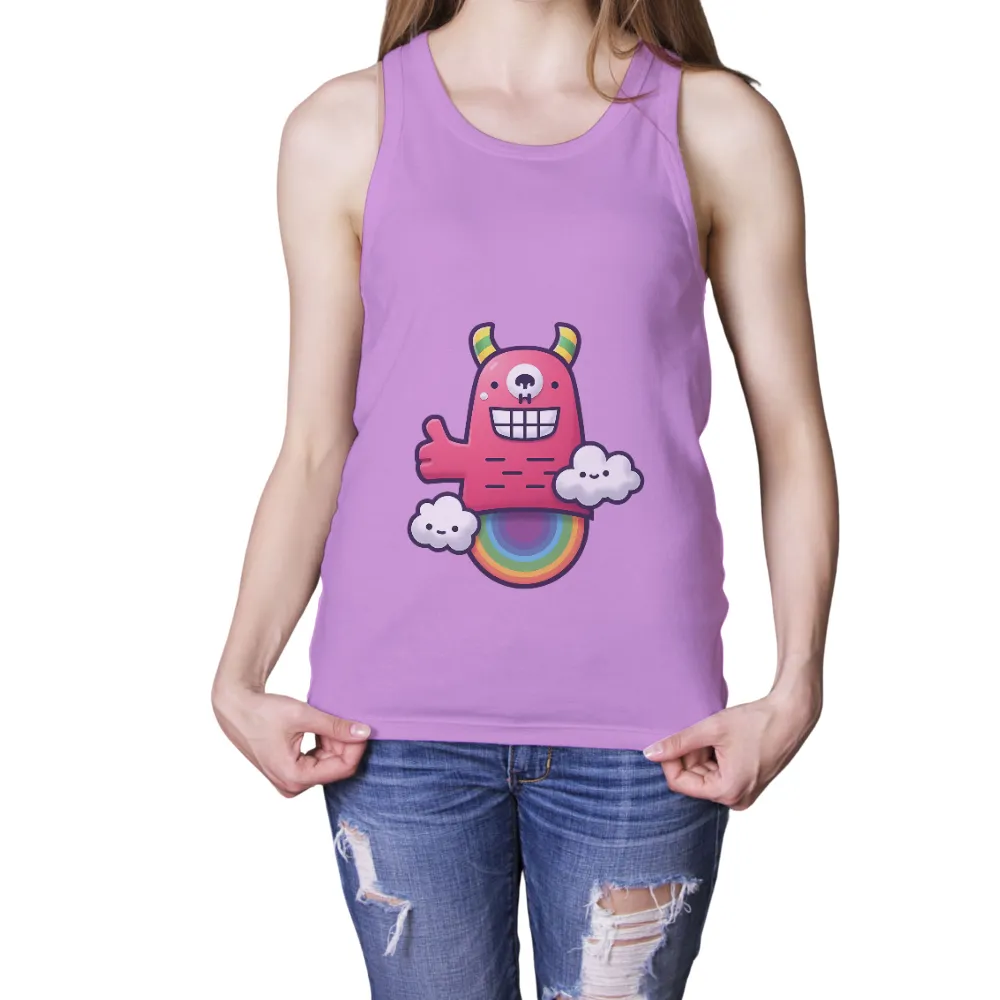 Zappy the Monster: Spreading Joy with Thumbs-Up | TShirt Printing|reclaim the rainbow t shirt