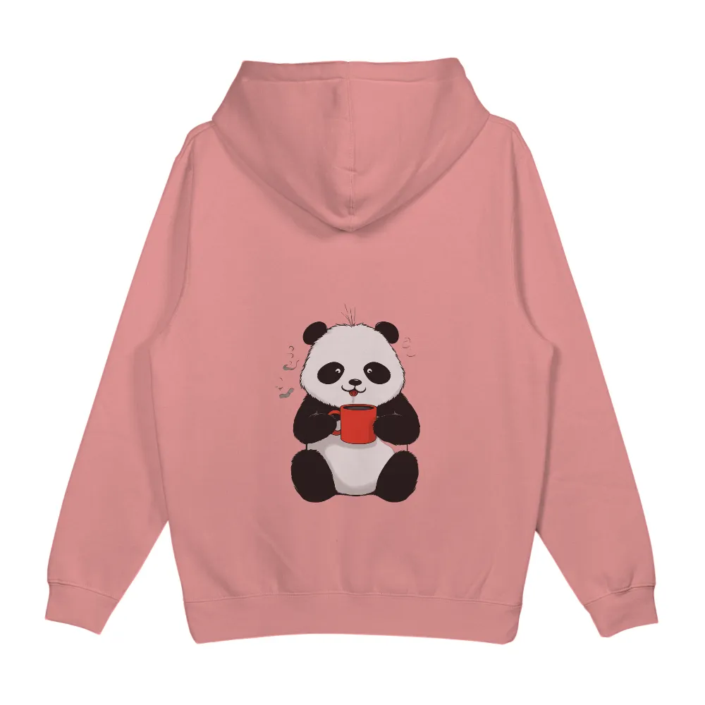 Graphic Tees: Pandy's Morning Coffee - Cute Panda Design|statement shirt design maker