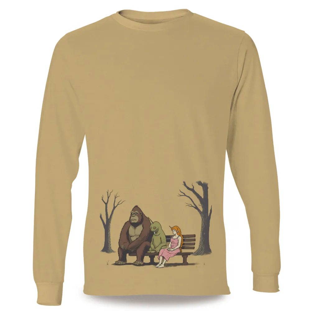 T-Shirts Pattern: Unlikely Companions in the Forest| Woman