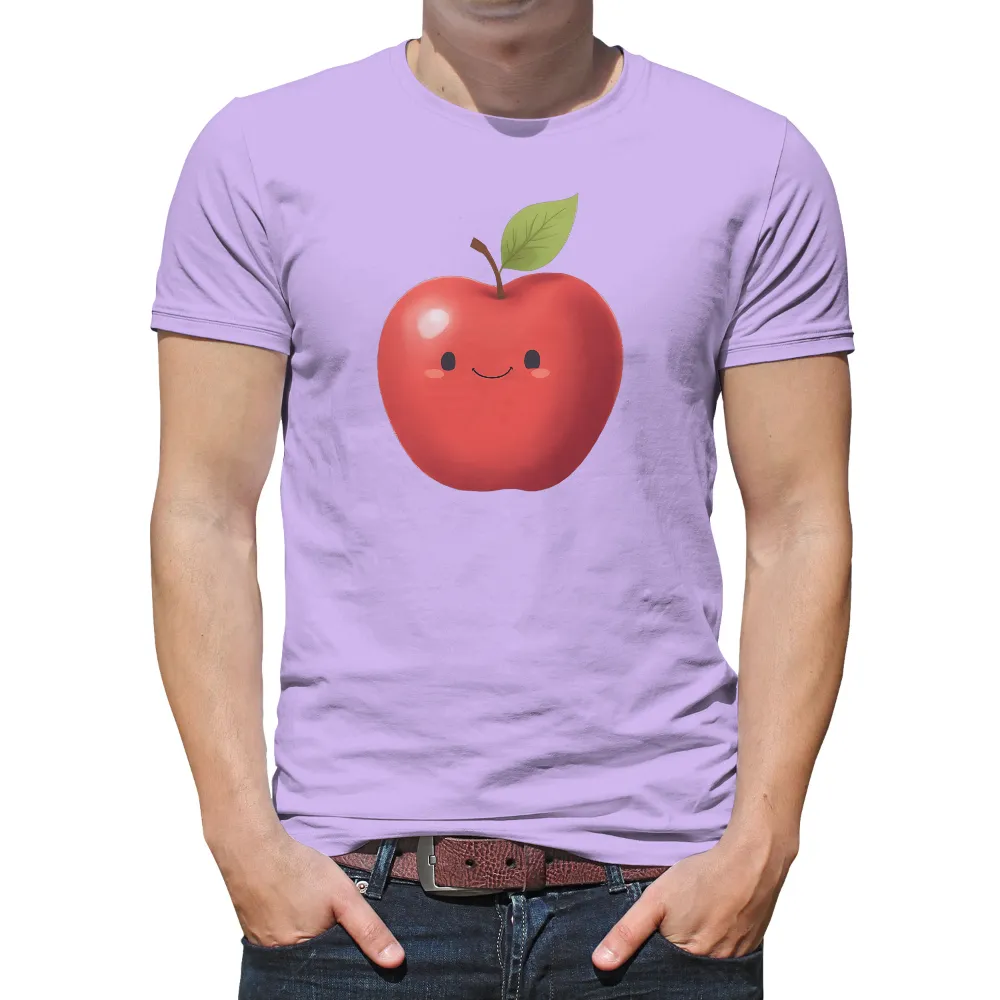 Graphic Tees: Cheerful Red Apple with a Happy Face|los angeles dodgers white green jersey