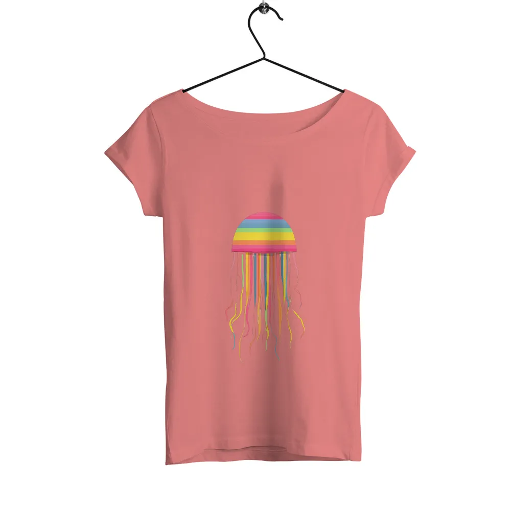 Custom Tee Shirts: Embrace Diversity with Jolly the Rainbow Jellyfish|jordan rainbow shirt