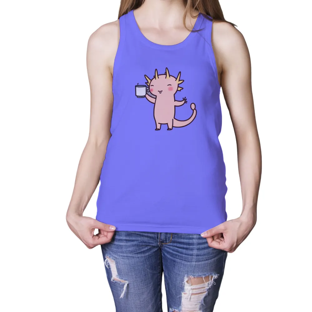 TShirt Design: Whimsical Dragon with a Glass of Milk|mens summer shirts 2022