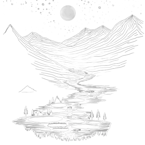 Graphic Tees: Night Journey - Artistic Design Inspired by Nature