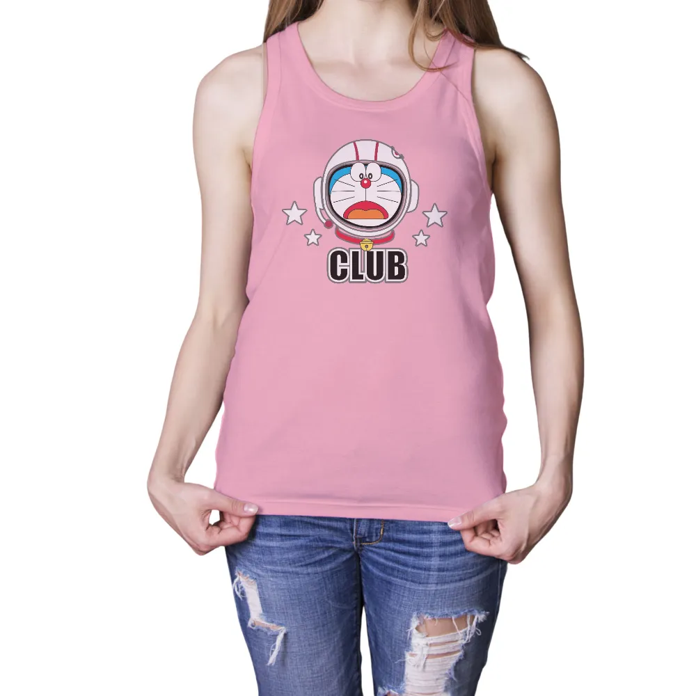 Customized Tee Shirts: Doraemon Astronaut Club - Anime Adventure|stars hollow knit a thon shirt