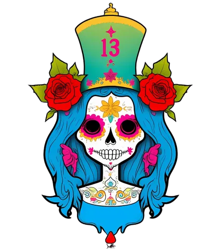 Vibrant Day of the Dead Design: Sugar Skull, Mexican Culture