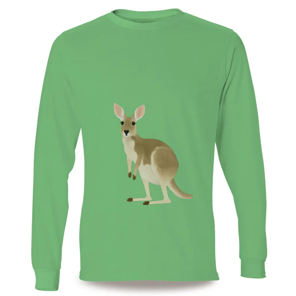 Graphic Tees: Minimalist Kangaroo - Strength and Resilience|strength and honor shirt