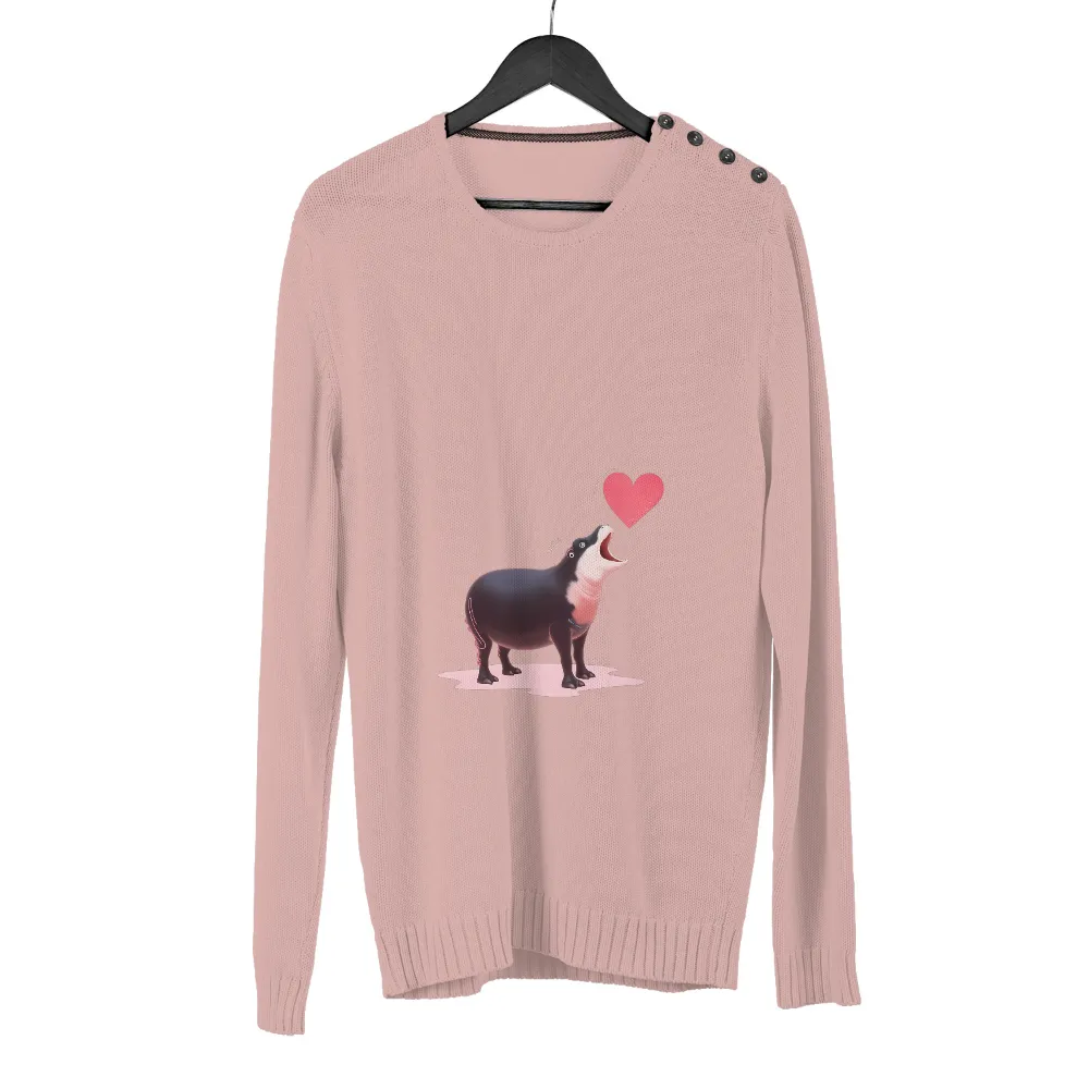 Tee Shirts Printed: Hippo Love Heart - Express Your Joy|man i love farming shirt busch light