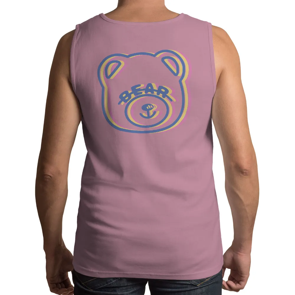 Whimsical Bear TShirt Design: A Blend of Comfort and Color|milano calou vibrant summer shirt