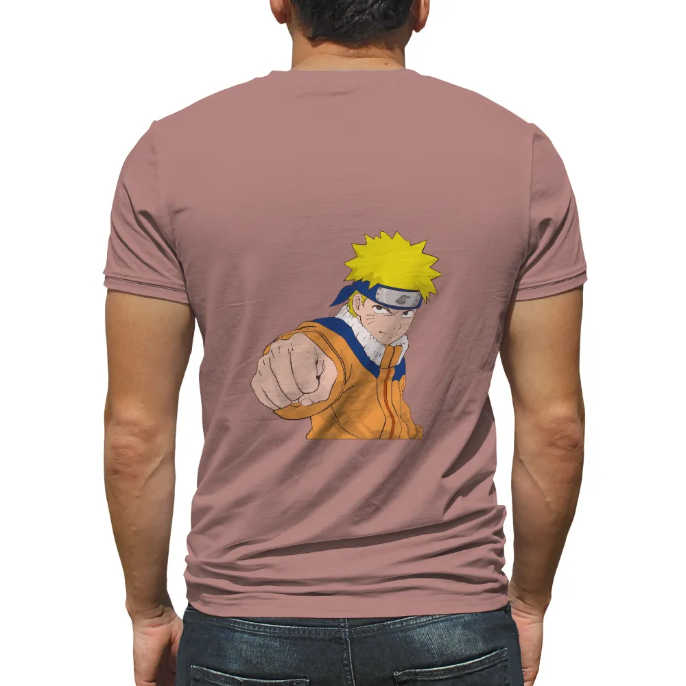 T-Shirts Custom: Naruto's Unwavering Spirit - Anime Inspired Design|rebellious hope t shirt black