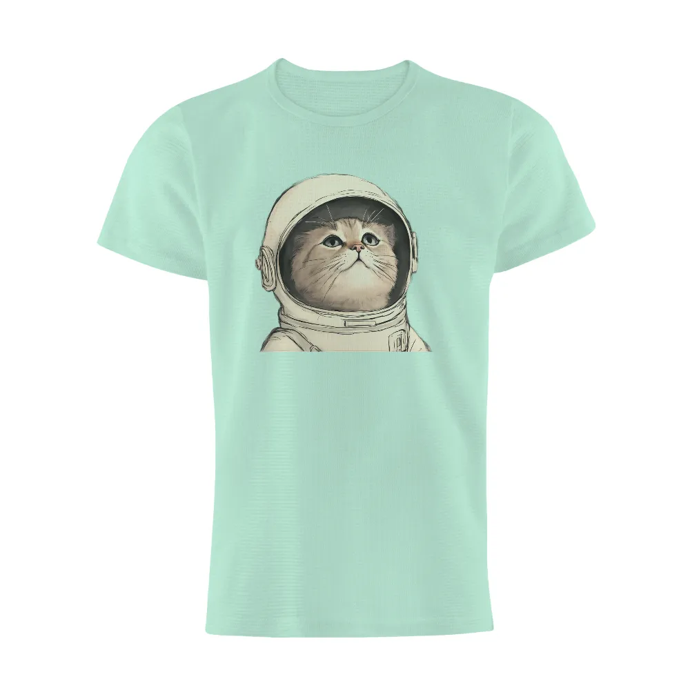 Shirts Graphic Tees: Luna the Space Cat - Artistic Designs|space the final frontier t shirt