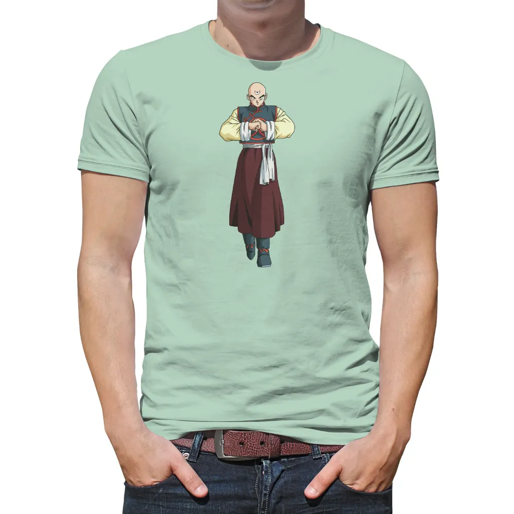 Custom Tee Shirts: Tien Shinhan - Power and Determination|goku power mode t shirt