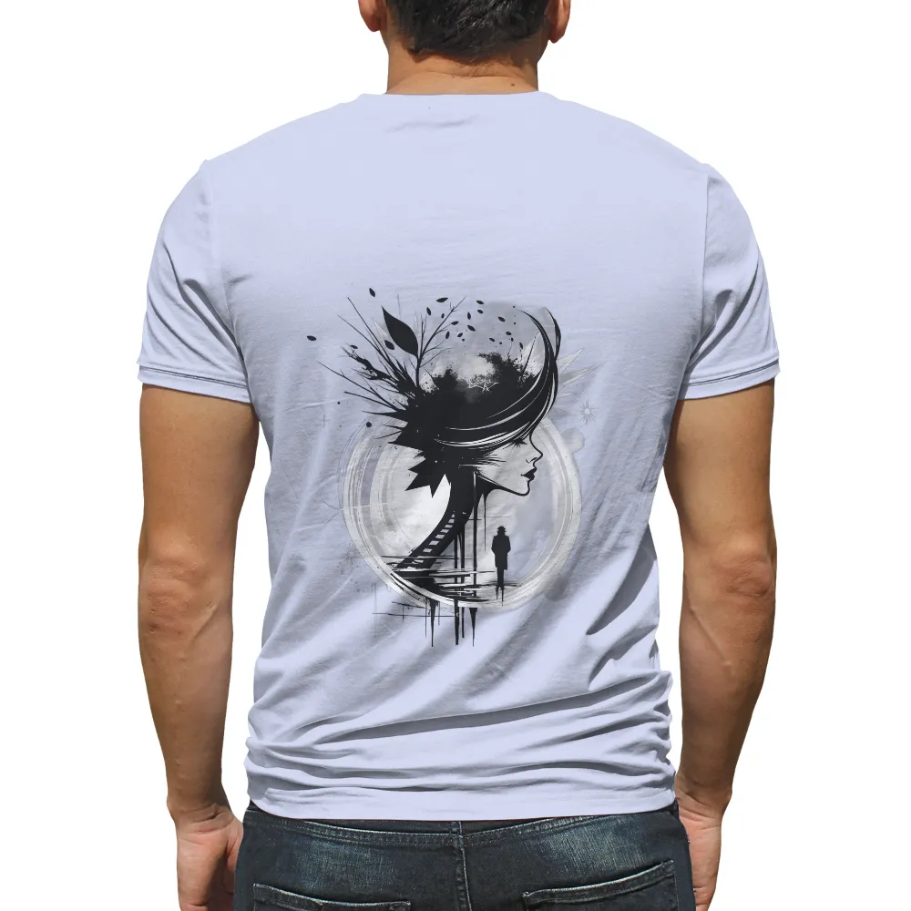 T-Shirts Design: Solitary Figure in Urban Decay|graffiti nature