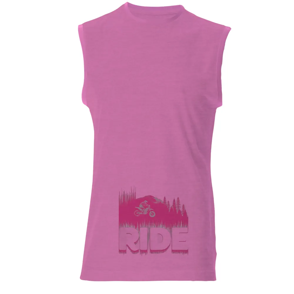 Custom Tee Shirts: Ride into Adventure with Extreme Sports Motocross Design| bold black text