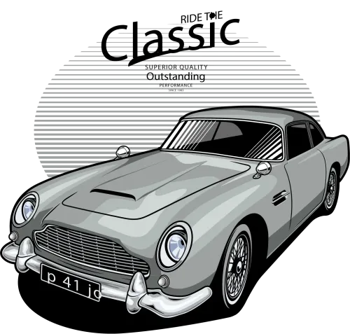 Tee Shirt Printing: Classic Car - Vintage & Retro Design