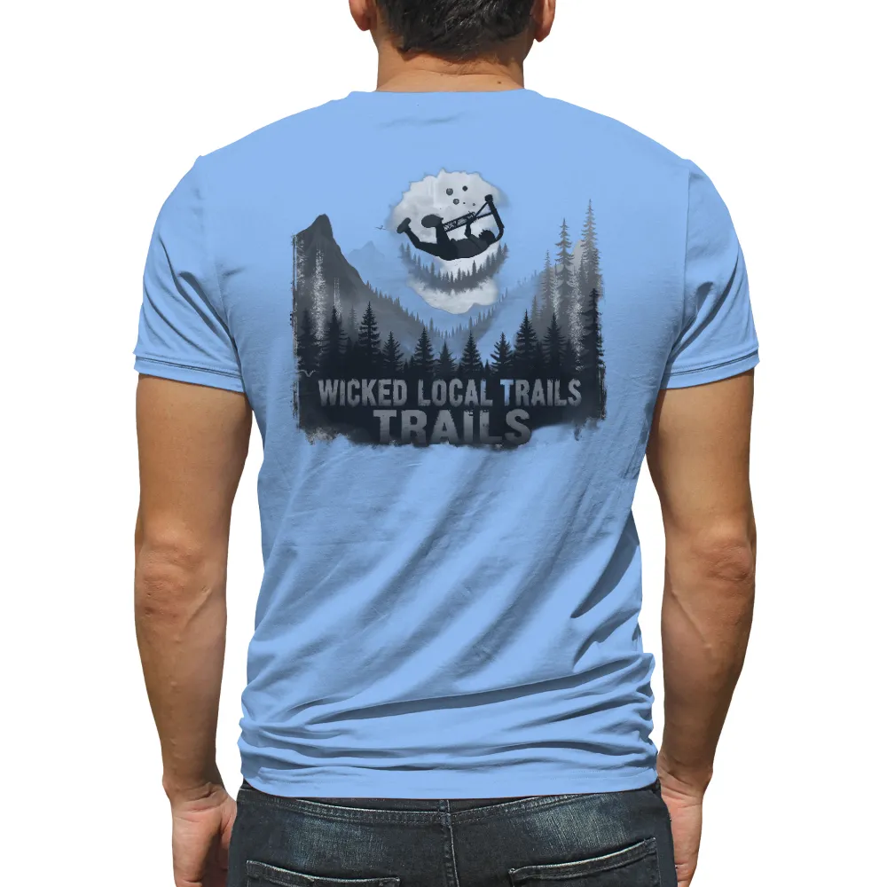 T-Shirt Printing: Wicked Local Trails - Mountain Biking Adventure| Forested mountains