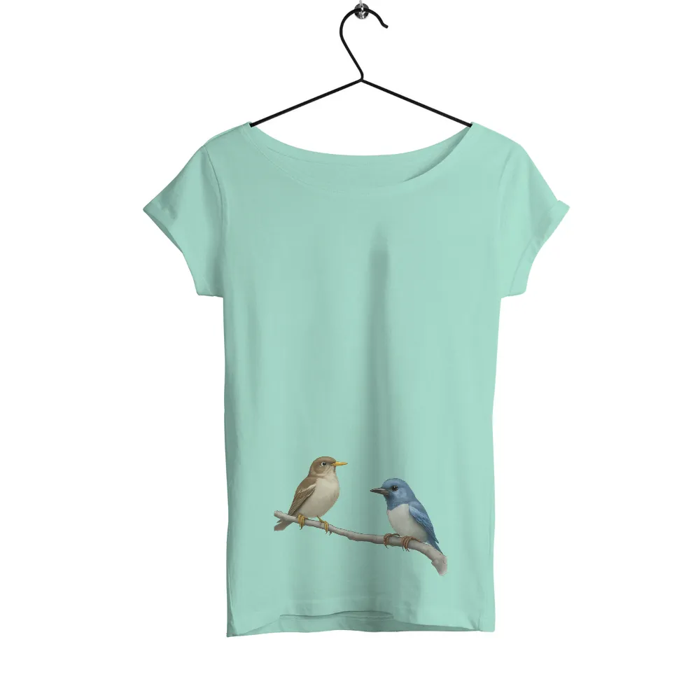 Custom T-Shirt Printing: Birds of Harmony - Artistic Design|earth day birthday shirt