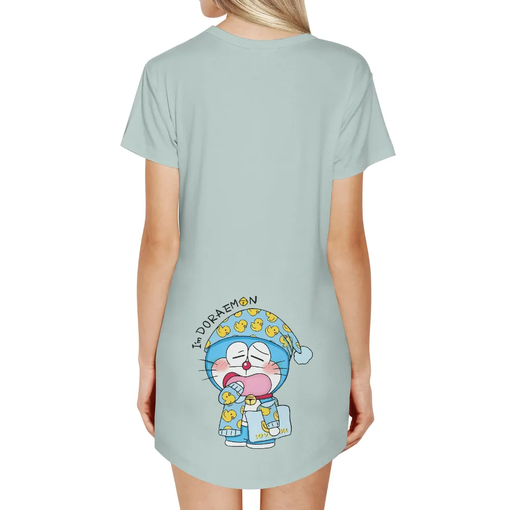 Tee Shirts Printed: Doraemon Sleepy Night in Pajamas|cartoon network t shirt full sleeve