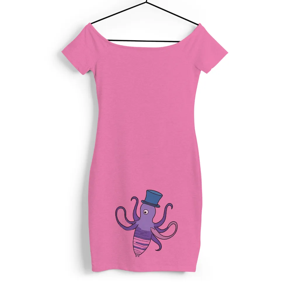 Tee Shirts Printed: Dapper Octopus in Top Hat - Funny & Quirky Design|vintage nba logo t shirts