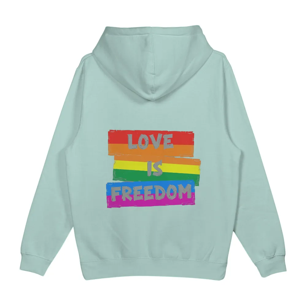 T-Shirts Pattern: Love Is Freedom - Rainbow Pride Design|boden rainbow t shirt