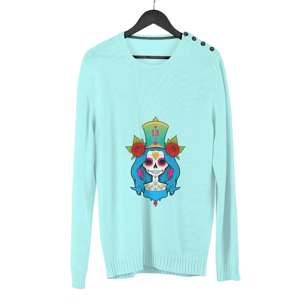 Vibrant Day of the Dead Design: Sugar Skull, Mexican Culture|pokemon mystery dungeon shirt