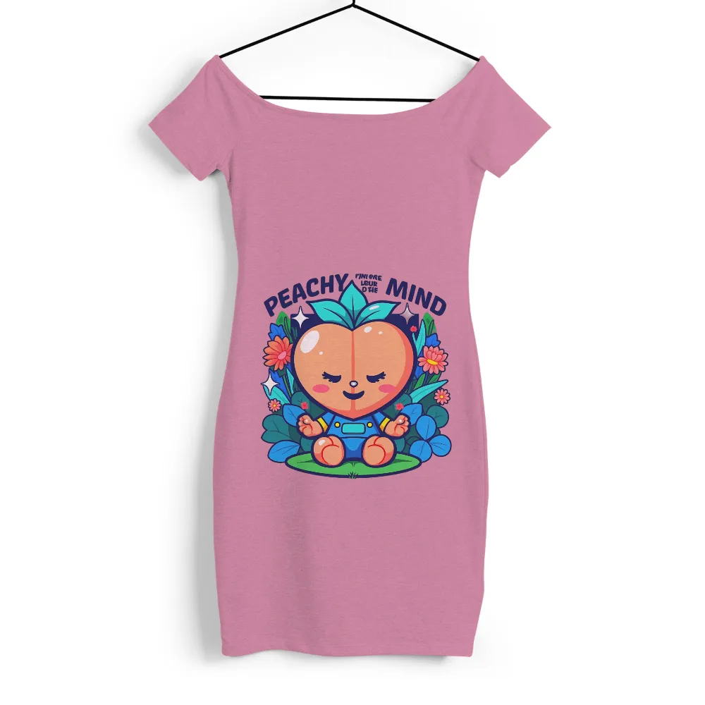 T-Shirts Custom: Embrace Inner Peace with Peachy Mind Design| bright colors