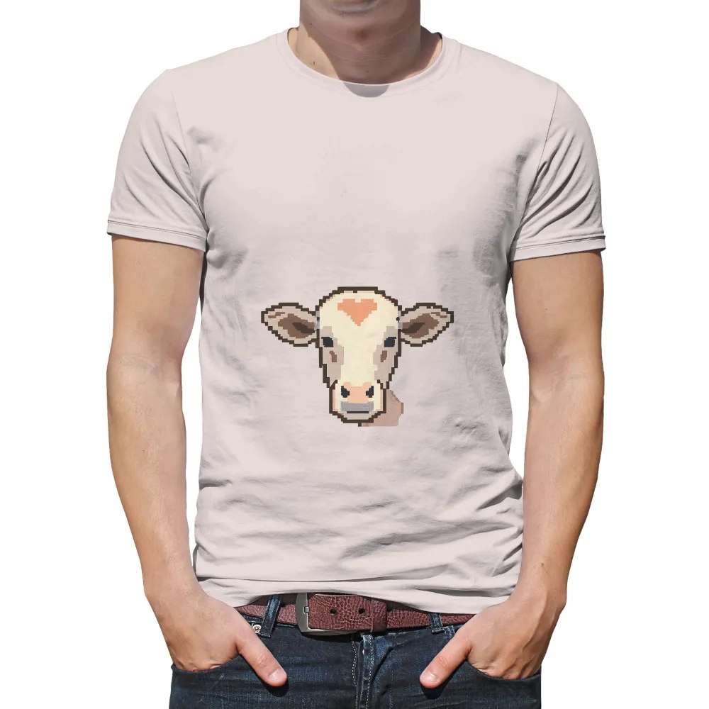 Custom Tee Shirts: Bessie the Cow - Love and Kindness|bleached cow shirt