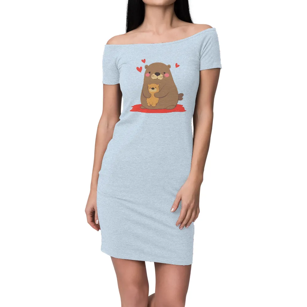 Custom T-Shirt Printing: Embrace Love with Adorable Otters|women's long sleeve uv protection golf shirts