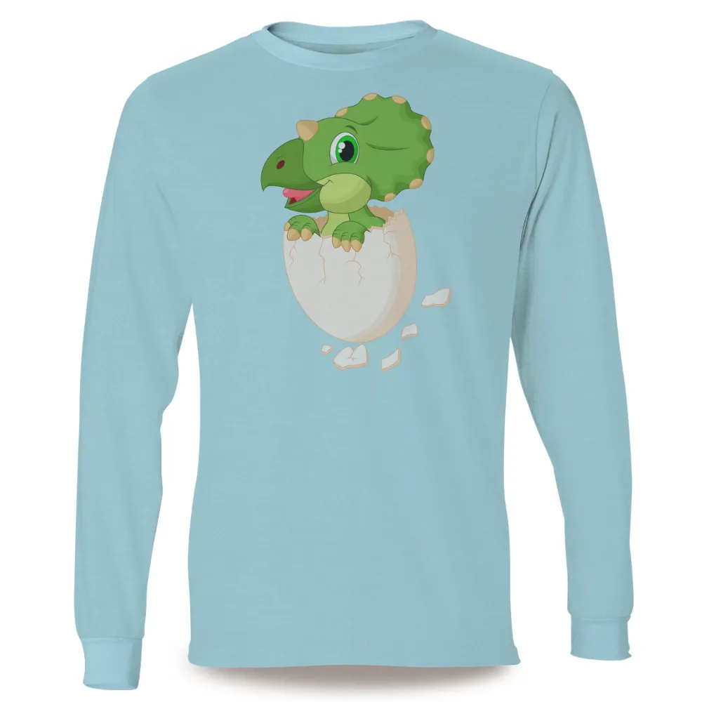 Shirts Graphic Tees: Adorable Baby Triceratops Hatching - New Beginnings and Adventure|target dinosaur easter shirt