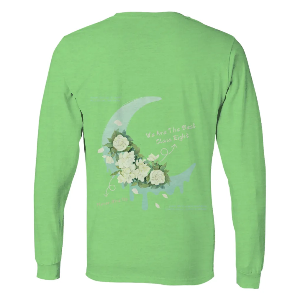 T-Shirts Custom: Crescent Moon & White Flowers - We Are The Best Class Eight|hope trip shirt