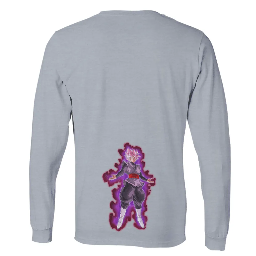 Customized Tee Shirts: Warrior with Pink Hair and Red and Purple Aura|lebron ultimate warrior